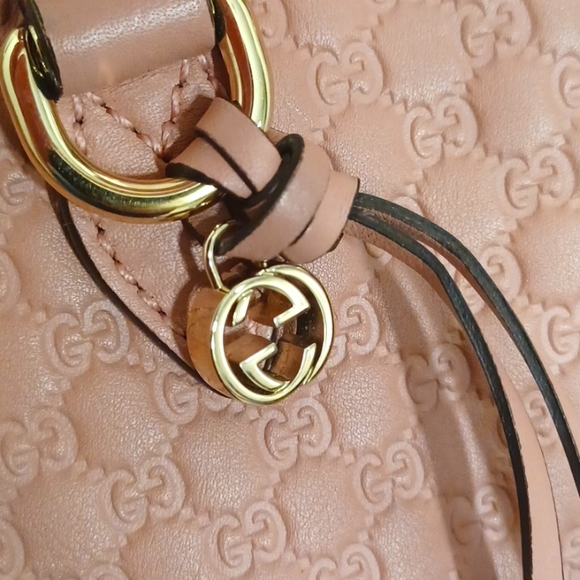 Gucci micro Guccissima bag Bree pink monogram GG crossbody bag - Picture 8 of 15